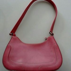 Bright Pink Leather Purse/bag from Italy